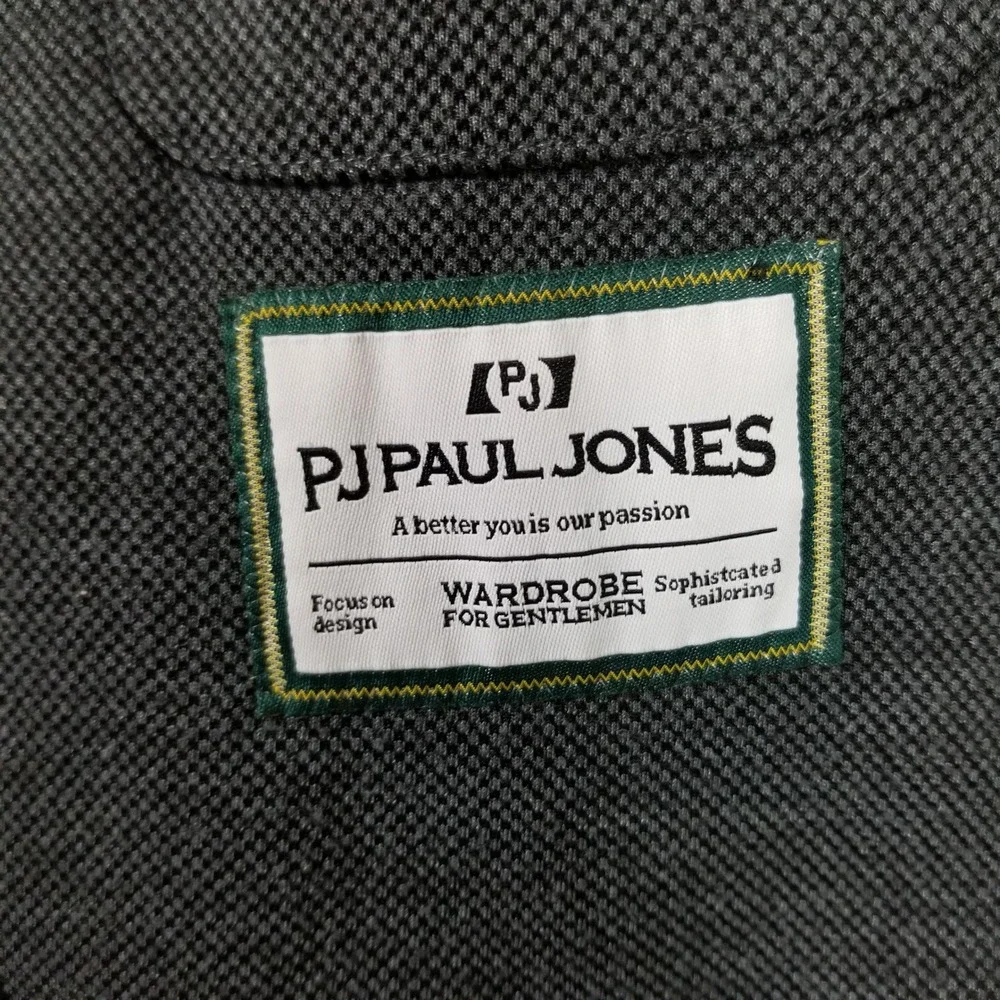 PJ Paul Jones Blazer Mens Size L Grey Textured Knit Two Button Sport Coat